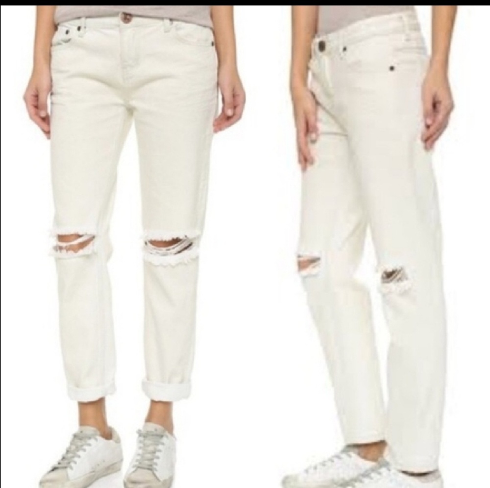 One by Oneteaspoon White FREEBIRD jeans